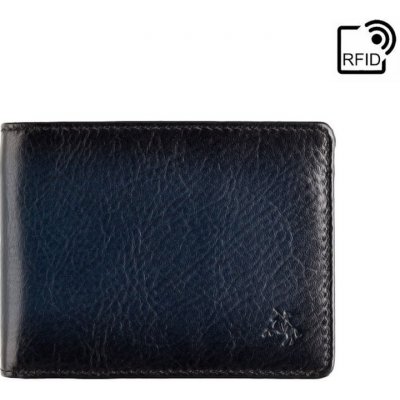 Značková modrá tenká pánská kožená peněženka Visconti GPPN354 – Zboží Mobilmania