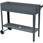 Floraworld Pojízdný vyvýšený záhon Mobil, antracitová matná, 100 x 30/40 x 80 cm – Hledejceny.cz