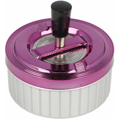 KRCZ Cigaretový popelník kovový otočný Stripes fialový 11cm – Zboží Dáma