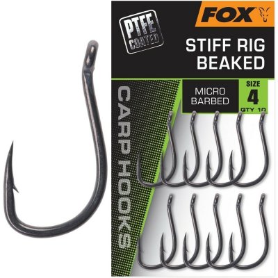 Fox Carp Hook Stiff Rig Beaked vel.4 10 ks – Zboží Mobilmania