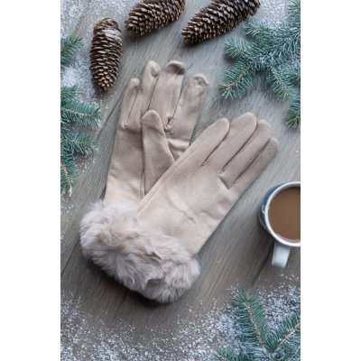 Prstové rukavice Marsy krémová – Zboží Mobilmania