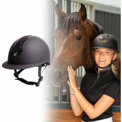HH Jezdecká helma Pro F1 Matt Sparkle černá – Zboží Dáma