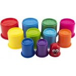 Teddies Kubus pyramida skládanka kulatá plast 11ks v krabici 11x20x11 cm – Sleviste.cz