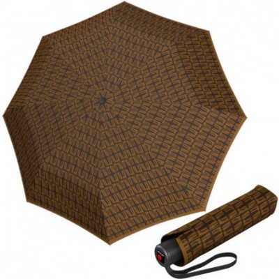 Knirps KNIRPS A.050 TRUST CARAMEL - elegantní dámský skládací deštník