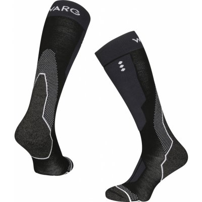 Warg Podkolenky Merino Ski černá/bílá – Zboží Mobilmania