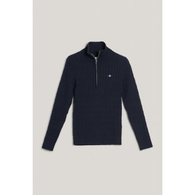 GANT STRETCH COTTON CABLE HALF-ZIP EVENING BLUE – Hledejceny.cz