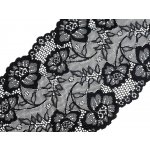 Elastická krajka / vsadka / běhoun šíře 18,5 cm Varianta: 2 černá, Balení: 1 m 40166/103523/179719 – Zboží Dáma