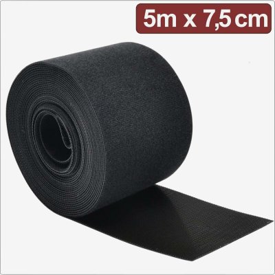 Quadrios 24CA311 pásek se suchým zipem, ke spojování, háčková a flaušová část, (d x š) 5 m x 7.5 cm, černá, 5 m – Hledejceny.cz