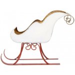 Clayre & Eef Bílo-zlaté kovové sáně Christmas Sleigh - 38*15*28 cm – Hledejceny.cz