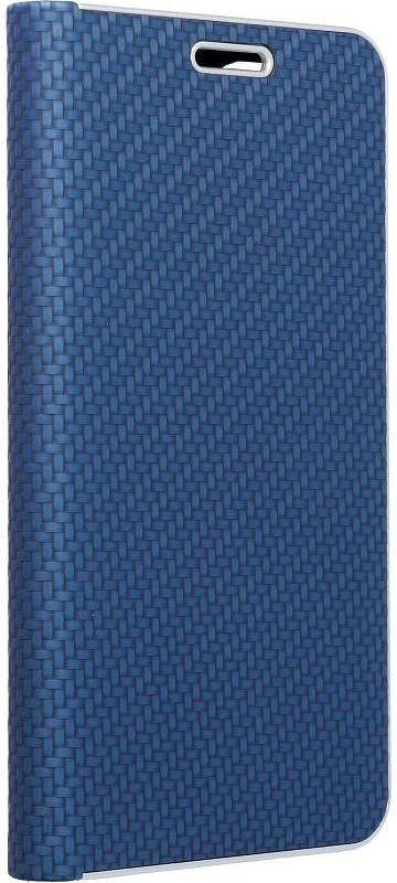 Pouzdro Forcell LUNA Book Carbon Huawei P30 Lite modré