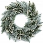 Aga Vánoční věnec Bílý 50 cm – Zboží Mobilmania