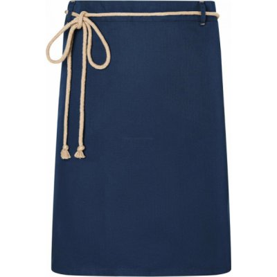 Karlowsky Elegantní keprová zástěra nad kolena ve svěžím stylu modrá námořní Pantone 2380C 90x55cm KY057 – Hledejceny.cz