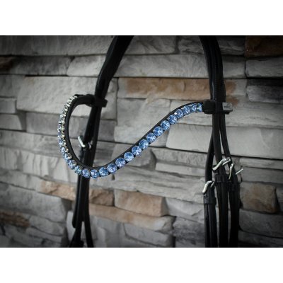 Moonrian Třpytivá čelenka na uzdečku THIN LINE DECENT BABY BLUE černá – Zboží Mobilmania