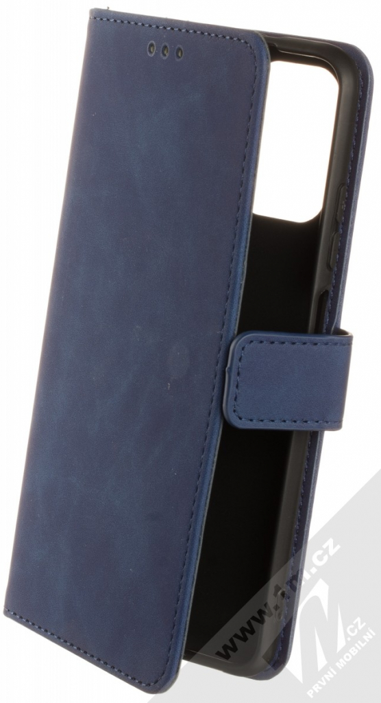 Pouzdro 1Mcz Velvet Book Xiaomi Redmi Note 10, Redmi Note 10S, Poco M5s tmavě modré