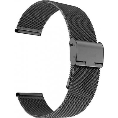 eses Milánský tah celokovový řemínek pro chytré hodinky 22mm černá se zapínáním na sponu PRCZ-8093 – Zboží Mobilmania