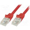 síťový kabel Logilink CP2014U Patch, U/UTP, 6, licna, CCA, PVC, 0,25m, červený