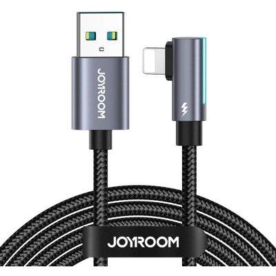 Joyroom S-AL012A17 2,4A, USB na Lightning, úhlový, 1,2m, černý