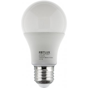 Retlux RLL 245 E27 žárovka A60 žárovka 12W bílá teplá