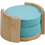 KESPER Podtácky bambus/plsť modré 12ks průměr 10cm – Zboží Dáma