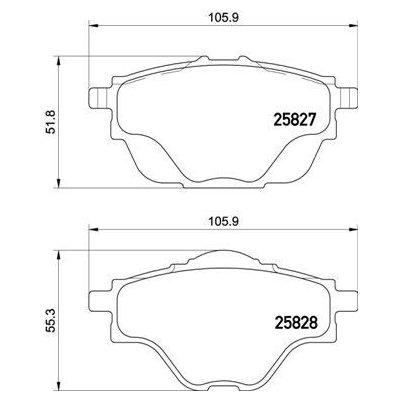 Sada brzdových destiček, kotoučová brzda BREMBO P 23 114