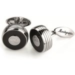 Montegrappa manžetové knoflíčky Piacere steel jet black – Zboží Dáma