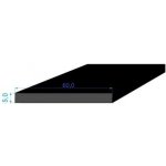 9350325 Pryžový profil 5x60mm, EPDM 70 °Sh, obdélníkový – Zboží Dáma