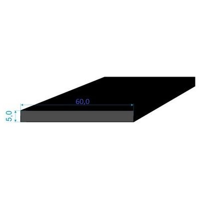 9350325 Pryžový profil 5x60mm, EPDM 70 °Sh, obdélníkový – Zboží Dáma