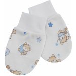 Esito Rukavice bavlna potisk medvídek bílá/modrá medvídek bílá/modrá – Hledejceny.cz