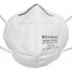 Dykeno 060-N95 Skládaný respirátor FFP2 NR N95, bez ventilku - bílá