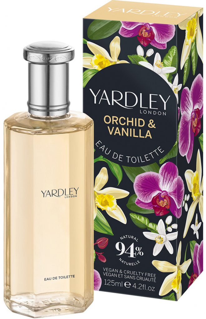 Yardley Orchidej & Vanilka toaletní voda dámská se smyslnou vůní ovoce a květin 125 ml