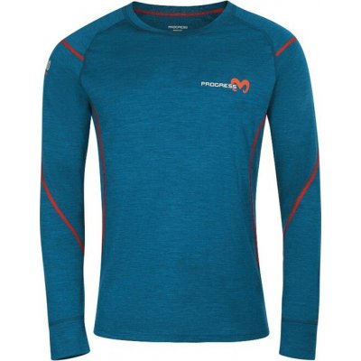 Progress MW NDRD merino s dlouhým rukávem Petrol Melír modrá – Hledejceny.cz