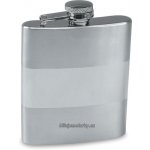 matná kovová butylka s vodorovným pruhem a vlastním textem – Zboží Dáma