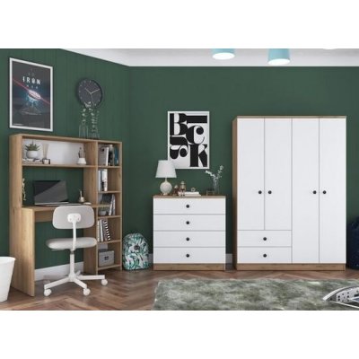 Hanah Home Bedroom Set BL101 - 2589 Walnut White – Hledejceny.cz