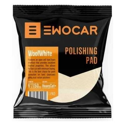 Ewocar WoolWhite Aggressive Wool Pad 85/75 mm – Zbozi.Blesk.cz