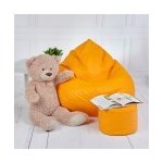 AGAMI Hruška sedací vak s podnožníkem XXL eko kůže oranžová 350L AGA1113188 – Sleviste.cz