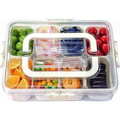 SHUCHNOYE Krabička na svačinu s přihrádkami Talíř na svačinu s víkem, dělené servírovací talíře na – Sleviste.cz