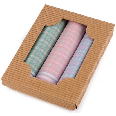 Dámský kapesník / dárková kazeta Varianta: 3 mix náhodných barev a vzorů, Balení: 1 krab. – Zboží Dáma