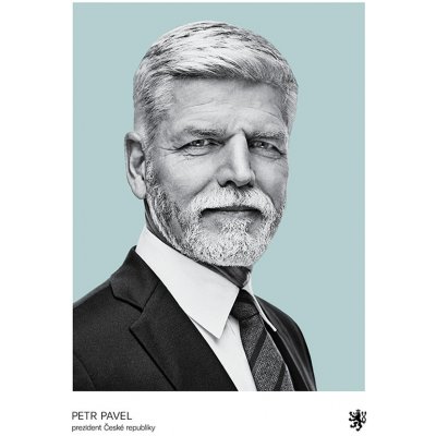 Portrét prezidenta - Petr Pavel 42,0 x 59,4 cm - barva Poskalinová – Zboží Dáma