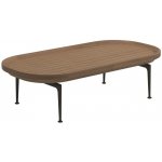 Gloster Kávový stolek Mistral, oválný 120x60,5x33 cm, rám hliník meteor, deska teak – Hledejceny.cz