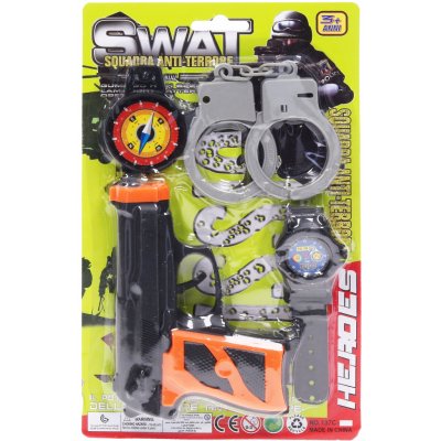 Mikro trading Policejní set s pistolí pouty a hodinkami – Hledejceny.cz