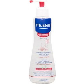 Mustela Bébé Soothing Cleansing Water No-Rinse čisticí voda na obličej a tělo pro děti od narození pro děti 300 ml