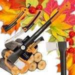 Fiskars 1025437 Sada štípací sekera X25 + pilka Xsharp SW73 – Zboží Dáma