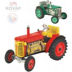 Kovap Traktor Zetor červený na klíček kov 14cm v krabičce 1:25 – Zboží Dáma