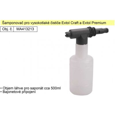 Extol 413103 a HPC1800 Šamponovač - tvořič pěny pro vysokotlaké čističe