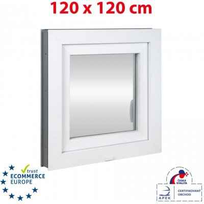 Okna Hned Plastové okno 120x120 cm bílé otevíravé i sklopné pravé – HobbyKompas.cz