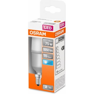 Osram LED žárovka STICK, 10W, E14, 4000K, 1050lm, mat. – Hledejceny.cz