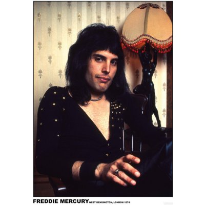 Plakát, Obraz - Freddie Mercury - London 1974, (59,4 x 84 cm) – Zboží Mobilmania