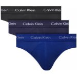 Calvin Klein slipy Cotton Hip Brief Black Blue 3Pack – Zboží Mobilmania