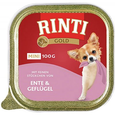 Rinti Gold Mini s jemnými kousky kachny a drůbeže 16 x 100 g – Hledejceny.cz