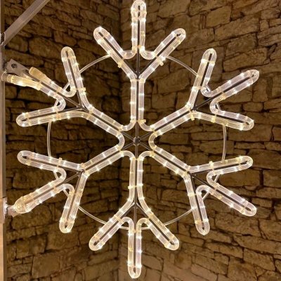 DECOLED Easy Fix 2D LED světelná vločka III, Ø 100 cm, teple bílá, sada na veřejné osvětlení, hliník – Hledejceny.cz